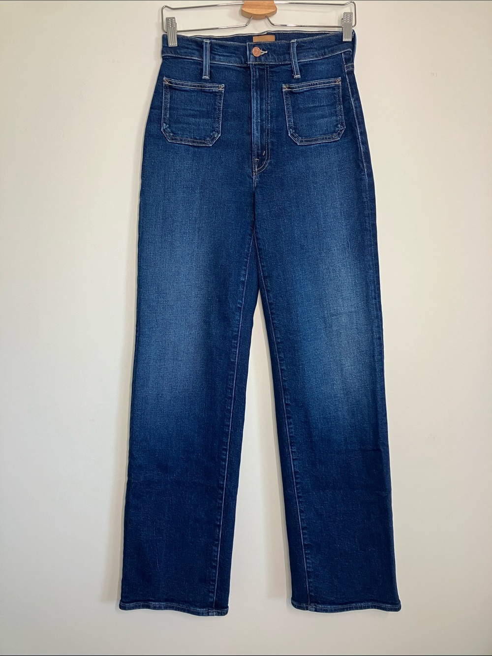 MOTHER Denim Patch Pocket Rambler Jeans in Boots Made for Walking denim Size 26